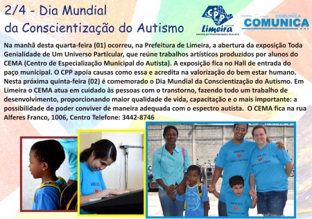 01.04.2015 - Comunica - Dia do Autismo