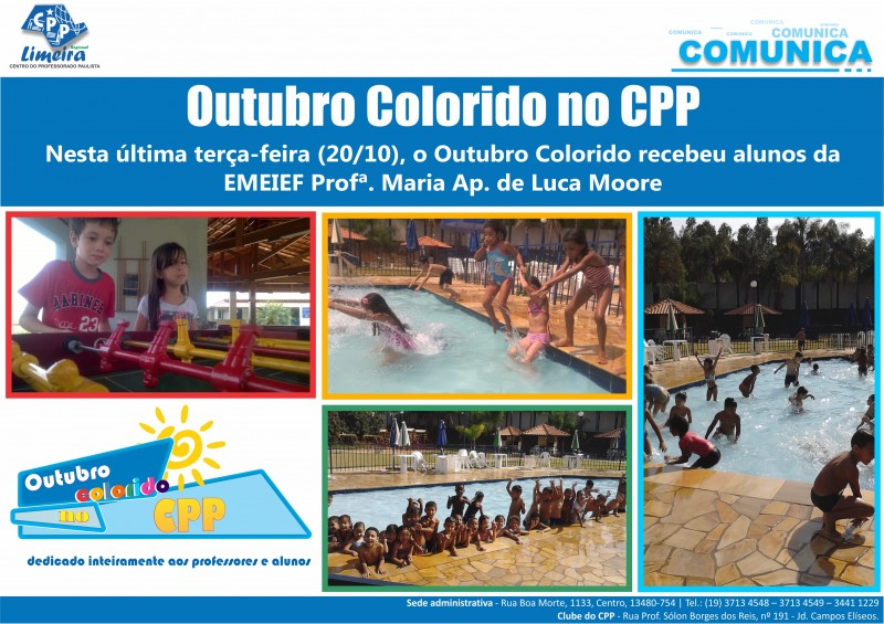 20.10.2015 - COMUNICA - Outubro no Clube