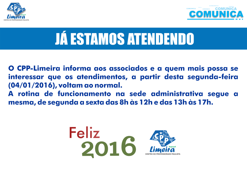 04.01.2016 - COMUNICA - volta das atividades