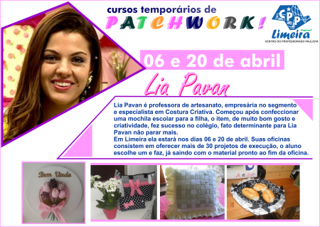 17.03.2016 - cursos de patch - Lia Pavan