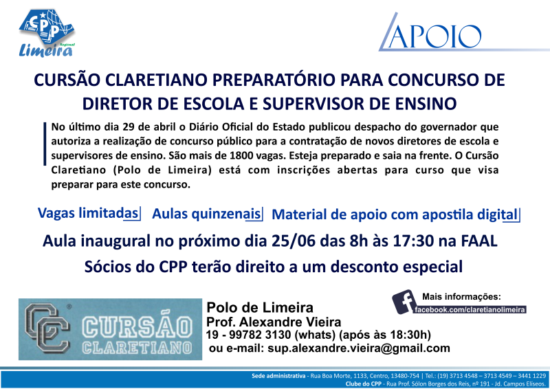 16.06.2016 - CPP APOIA - cursão claretiano