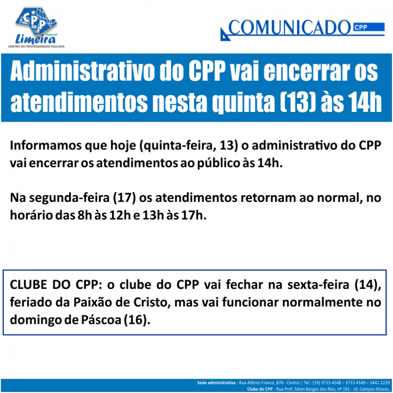 13.04.2017 - COMUNICADO - CPP fecha mais cedo - png