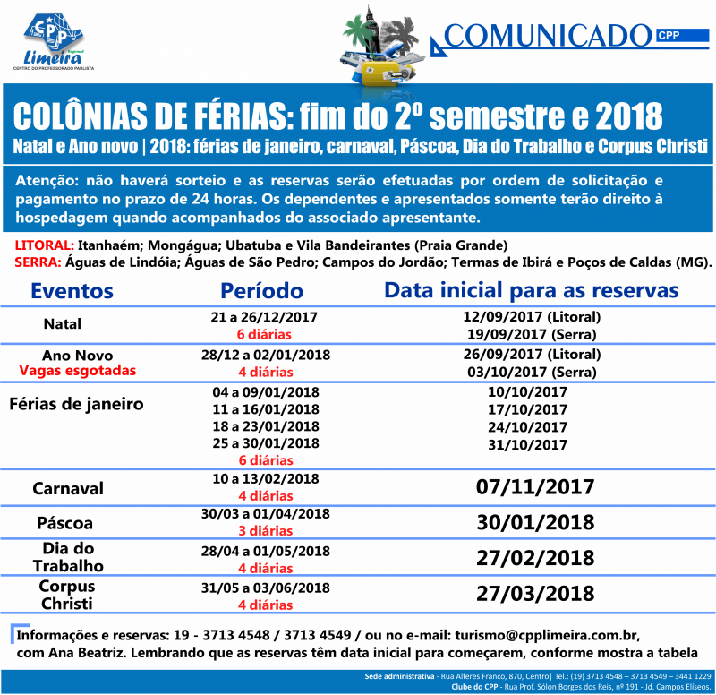 07.12.2017 - COMUNICADO - CPP fim de 2017 e início 2018