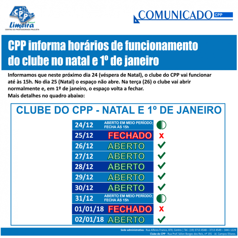 18.12.2017 - COMUNICADO - funcionento do clube no natal - png ok